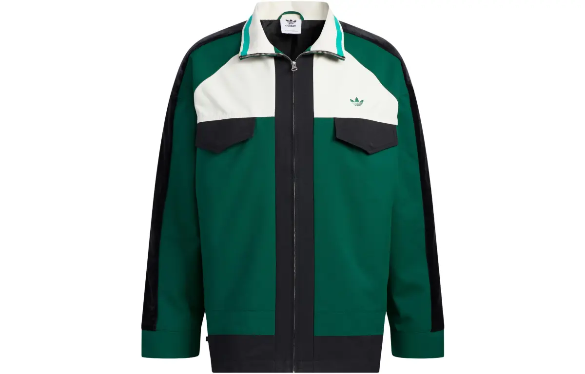 Adidas Originals Jackets Men's Dark Green Stand Collar Moderate Other