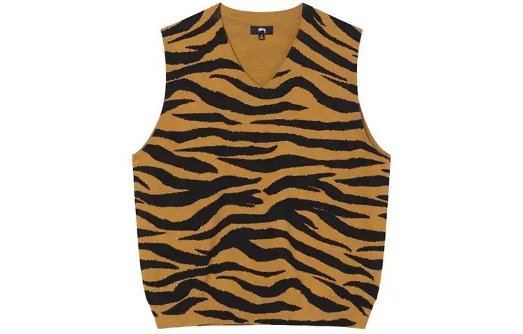 Stussy Tiger Printed Sweater Vest