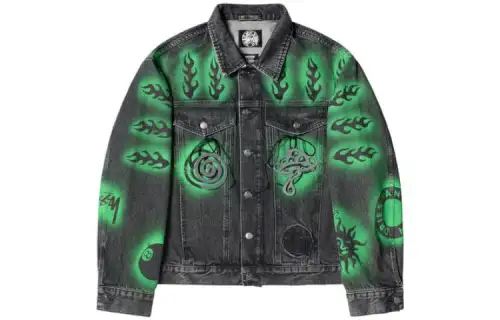 Stussy X Dries Van Noten Hand Stencilled Denim
