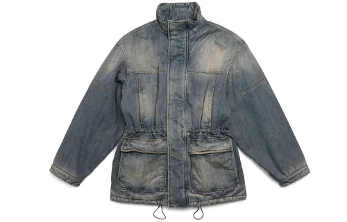 Balenciaga FW23 Denim Jacket Loose Fit Unisex Blue