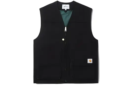 Carhartt WIP Vests Men's Black V Neck Moderate Workwear
