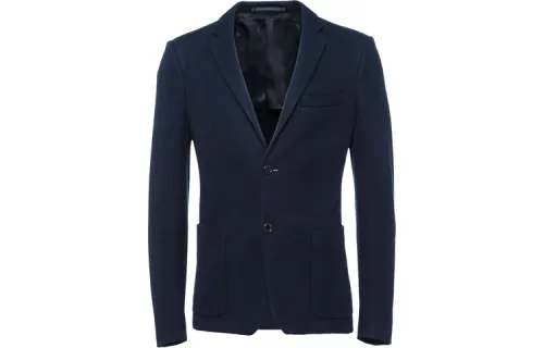 PRADA Business Suits Men's Blue Suit Collar Moderate Business Suit