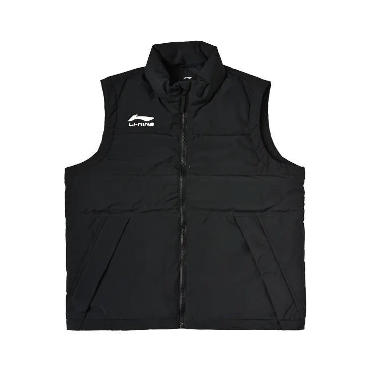 Li Ning Down Vests Unisex Black Stand Collar Moderate Other
