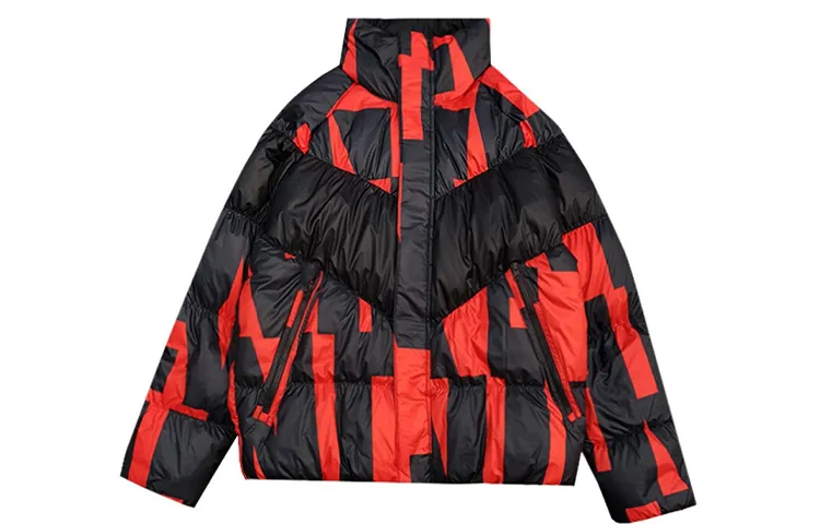 Nike Down Jackets Men's Black Red Multicolor Stand Collar Moderate Other