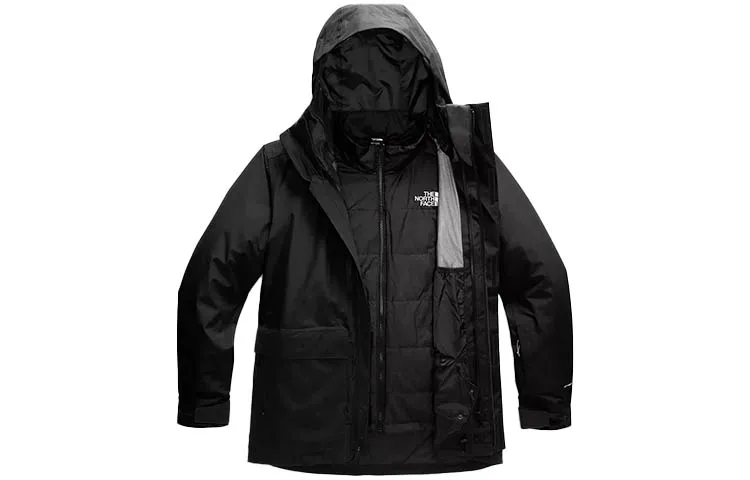 THE NORTH FACE Clement Triclimate Outdoor Hiking Waterproof, Windproof, And Breathable Windbreaker Jacket Men's Black