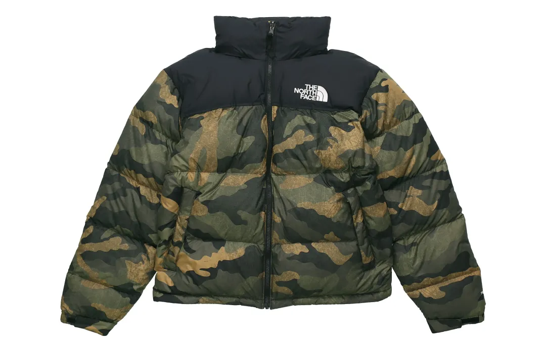THE NORTH FACE 1996 Collection Down Jacket Winter Unisex Green Camouflage