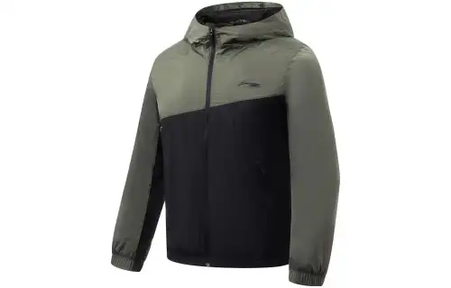 Li Ning Running Collection Jackets Men's Green Apple Green Black Hooded Moderate Other