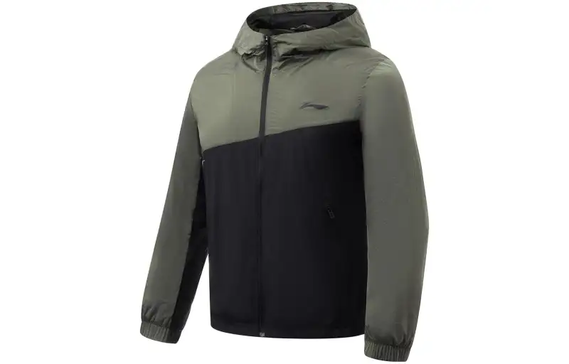 Li Ning Running Collection Jackets Men's Green Apple Green Black Hooded Moderate Other