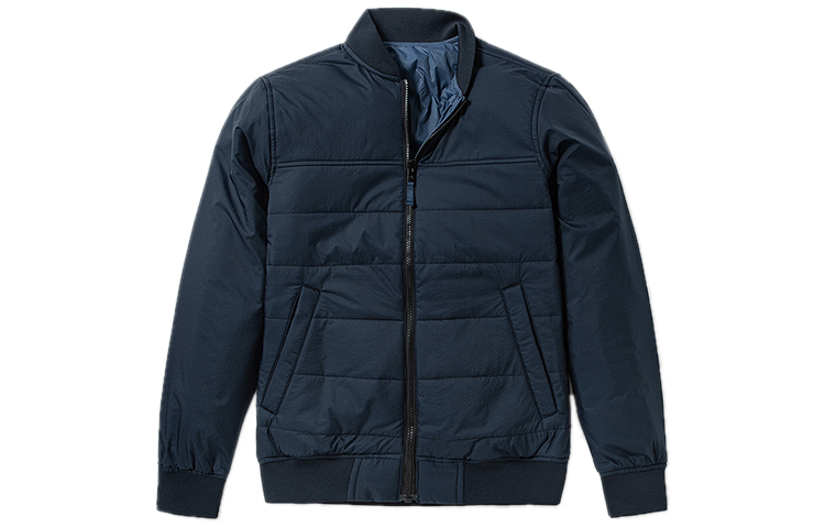 Timberland Puffer Jackets Men's Dark Sapphire Baseball Collar Moderate Reversible