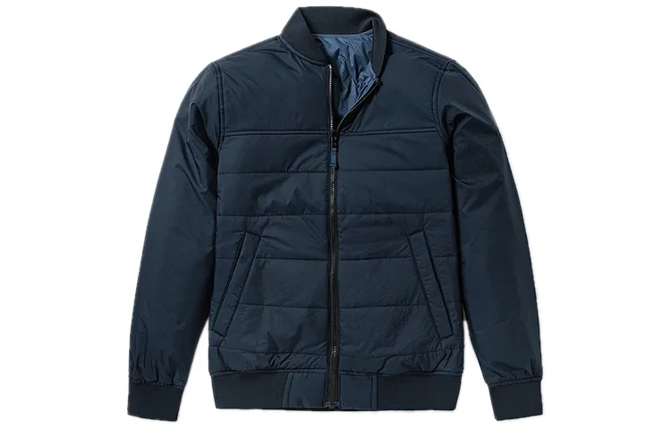 Timberland Puffer Jackets Men's Dark Sapphire Baseball Collar Moderate Reversible