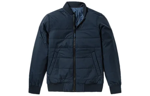 Timberland Puffer Jackets Men's Dark Sapphire Baseball Collar Moderate Reversible