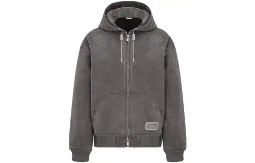 DIOR Logo Patch Zip-Up Jacket