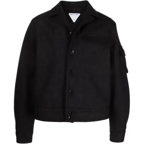 Bottega Veneta Jackets Men's Black Lapel Moderate Other