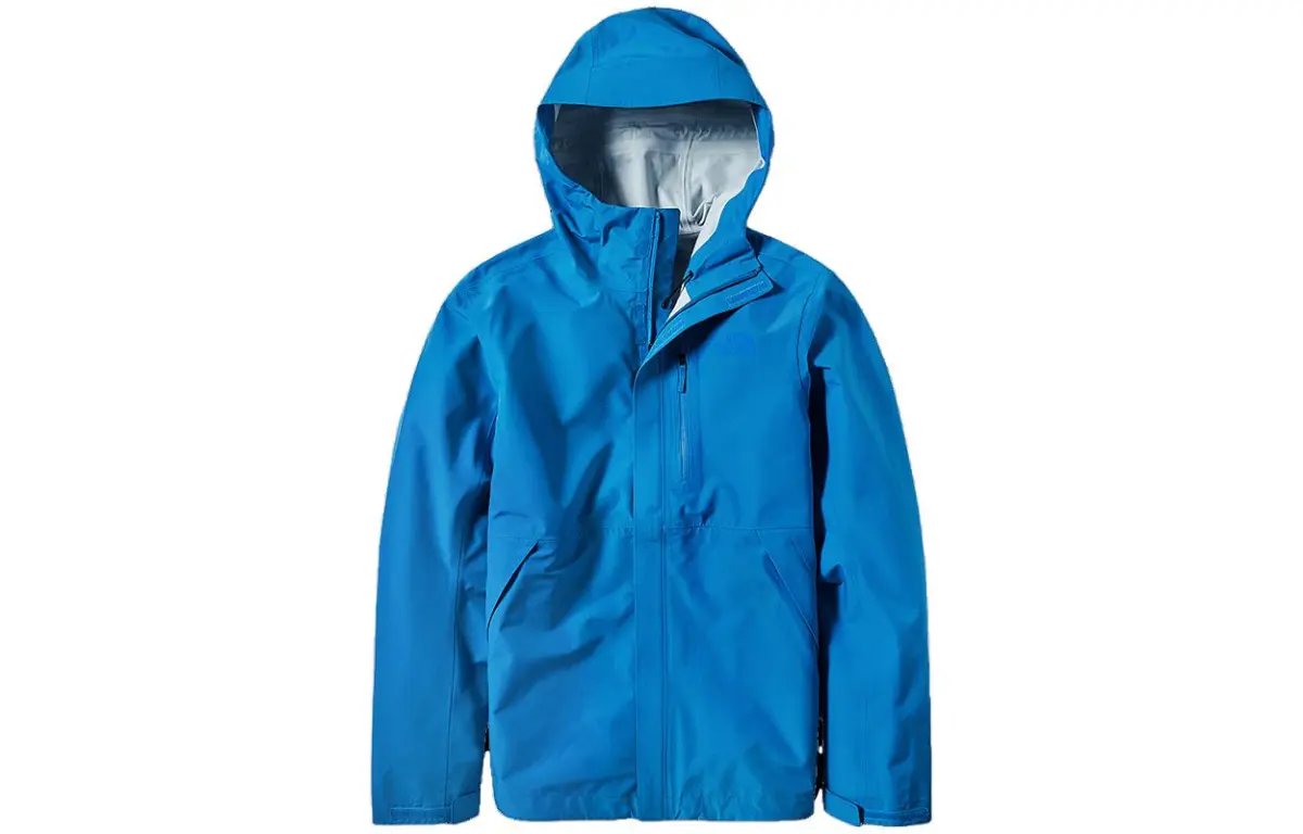THE NORTH FACE Windbreaker Jackets Men's Blue Hooded Moderate Straight Fit