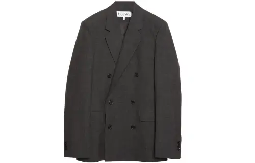 LOEWE SS24 Business Suit Coat Men's Coal Gray