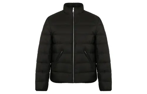 PRADA Down Jackets Men's Black Stand Collar Moderate