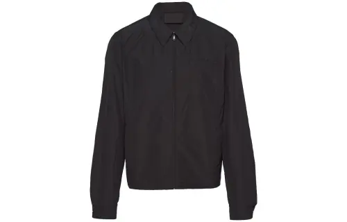 PRADA Jackets Men's Black Lapel Moderate Other