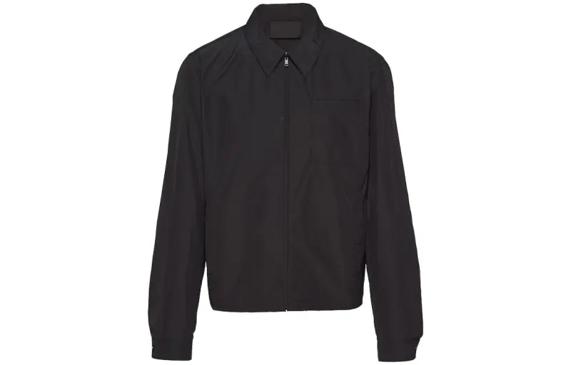 PRADA Jackets Men's Black Lapel Moderate Other