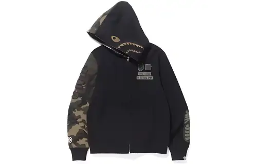Bape X Undwoodland Camo Shark Hoodie