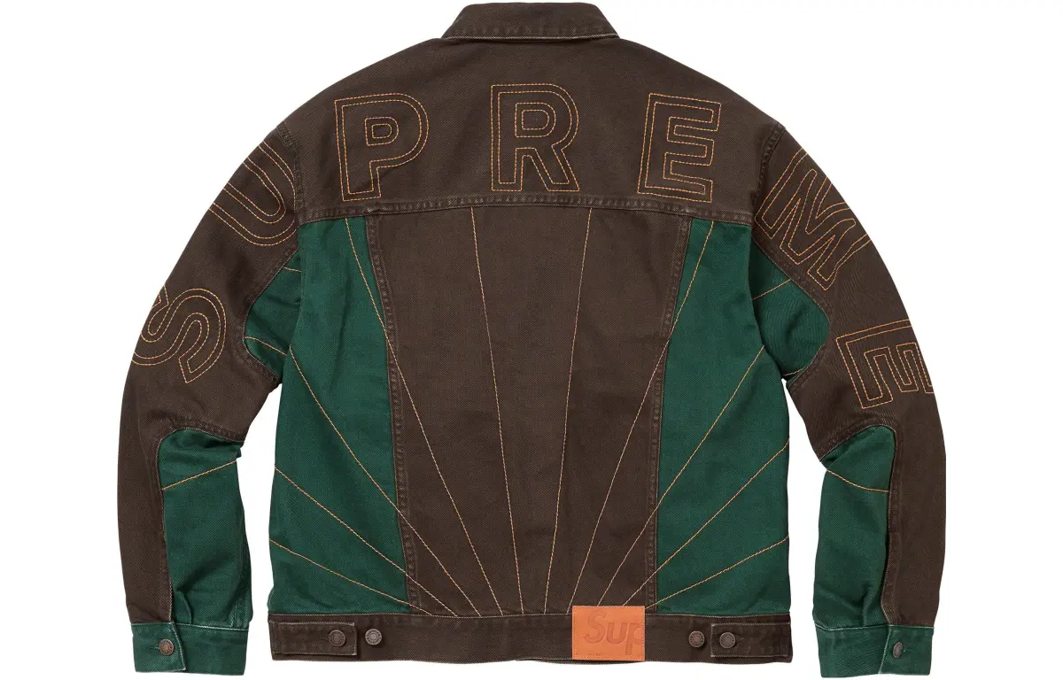 Supreme Radial Embroidered Denim Trucker Jacket