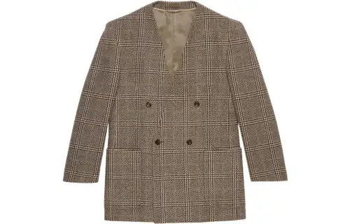 GUCCI Checked Double-Breasted Jacket