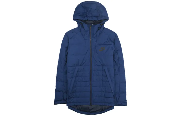 Nike Down Jackets Men's Navy Stand Collar Moderate Other