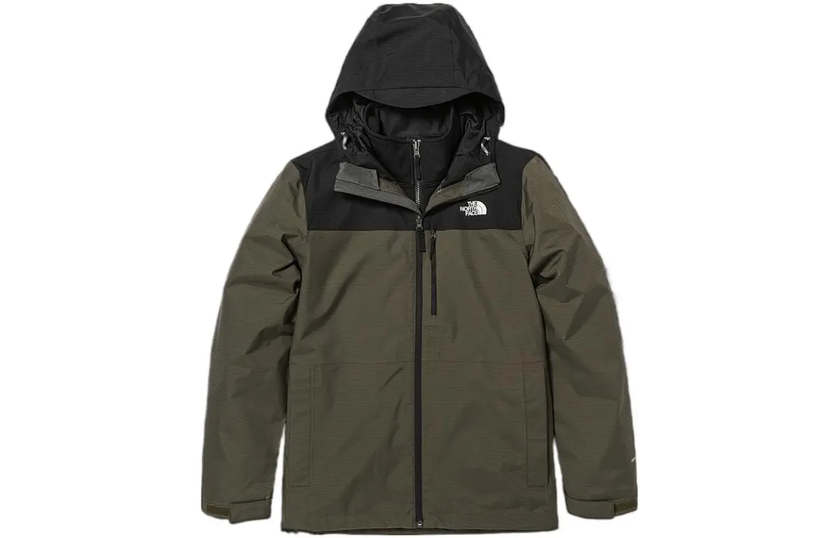 THE NORTH FACE Waterproof, Windproof, Abrasion Resistant, Thermal Windbreaker Jacket Men's Army Green