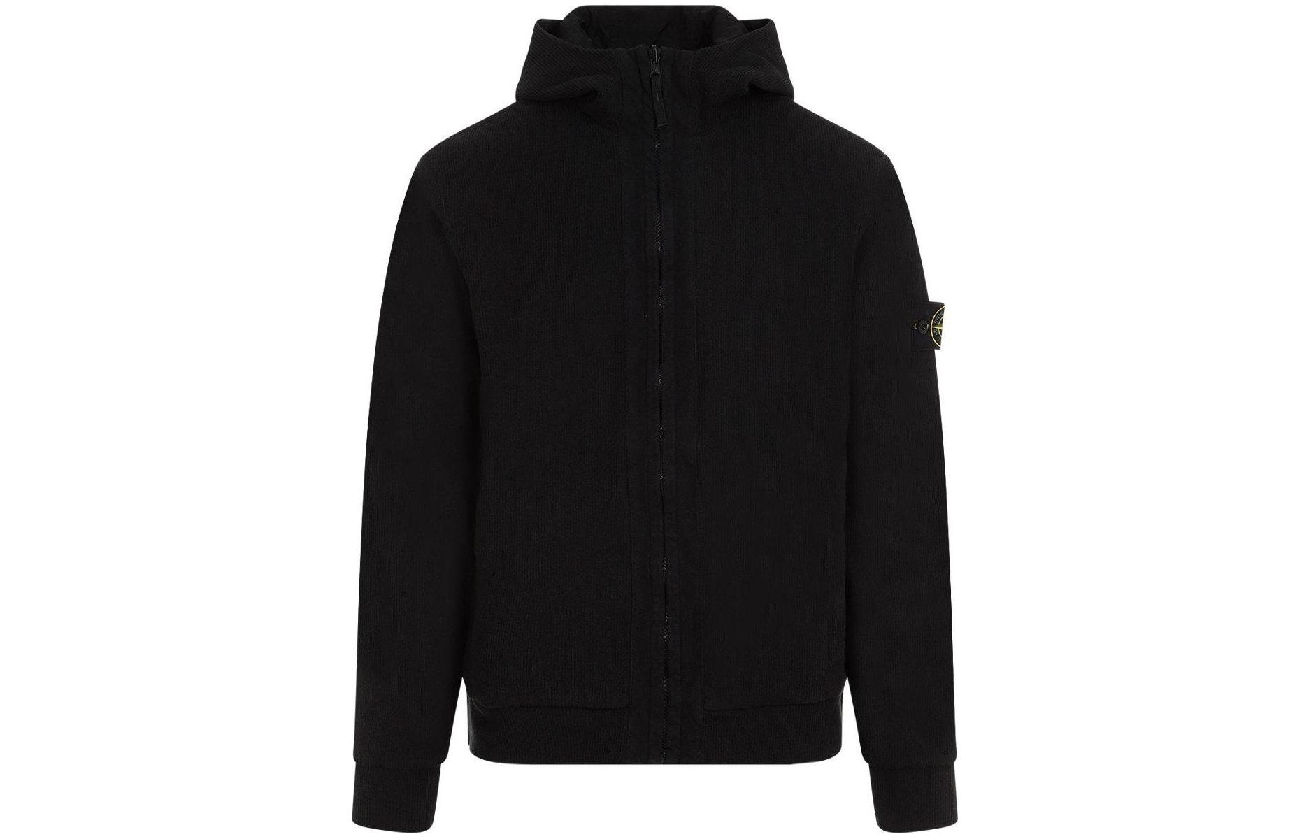 Мужская куртка STONE ISLAND Zipper Jacket (черная)