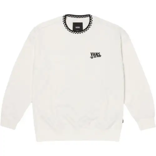 Vans Sweatshirts Men's White Crew Neck Moderate Regular