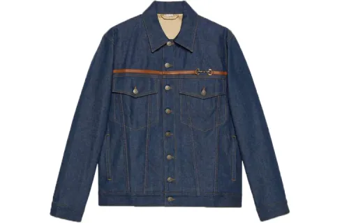 GUCCI Denim Jacket Men's Dark Blue