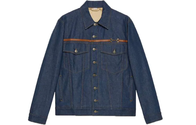 GUCCI Denim Jacket Men's Dark Blue