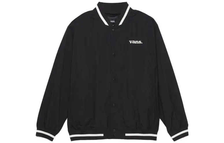 Vans Jackets Men's Black Baseball Collar Moderate Straight Fit