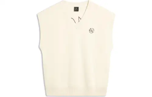 Li Ning Wade Collection Vests Men's Ecru V Neck Moderate Other