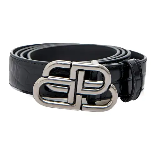 Balenciaga Leather Belts Women's Black 