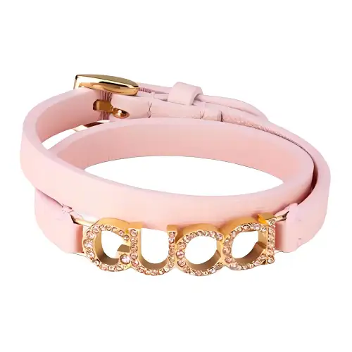 GUCCI Leather Wristbands Women's Pink