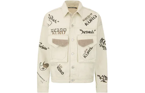 EVISU Denim Jackets Men's Oat Lapel Moderate Straight Fit