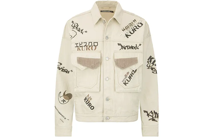 EVISU Denim Jackets Men's Oat Lapel Moderate Straight Fit