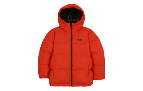 FILA Down Jackets Men's Orange Red Hooded Moderate Other