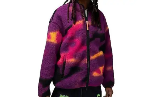 Jordan Jackets Men's Purple Stand Collar Moderate Other