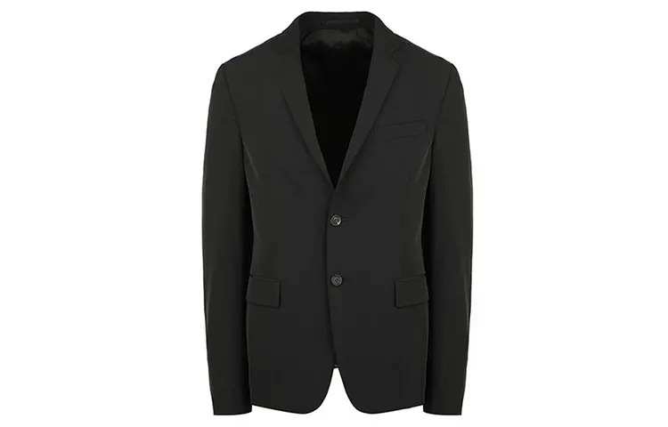 PRADA Business Suits Men's Black Suit Collar Thin Business Suit