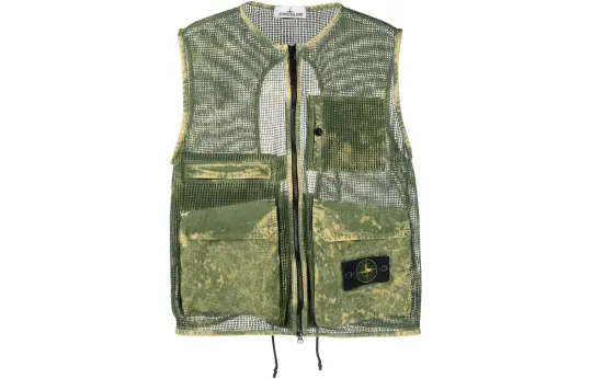 STONE ISLAND SS22 Vest Men's Green