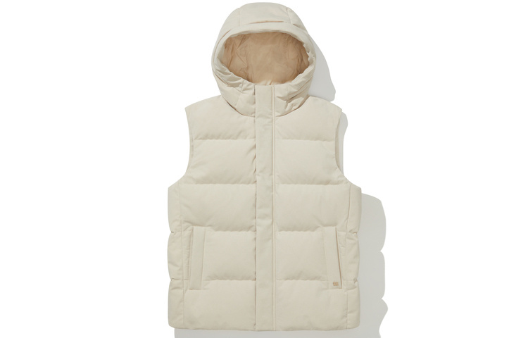 KOLON SPORT Commute solid color moisture-absorbent and quick-drying technical fabric 700-puff down vest for men