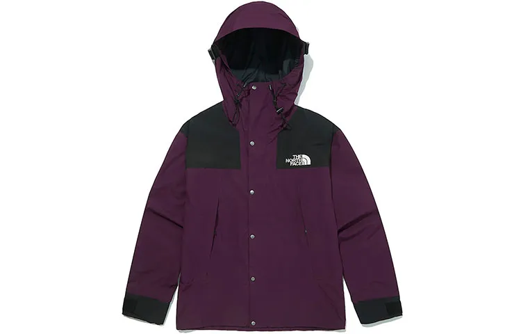 THE NORTH FACE 1990 Windbreaker Jackets Men's Purple Hooded Moderate Straight Fit