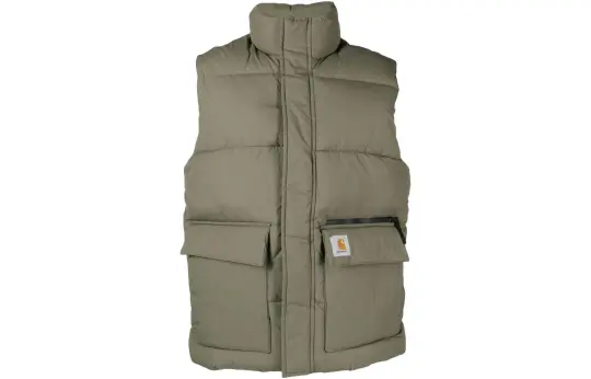 Carhartt WIP Vests Men's Green Stand Collar Moderate Other