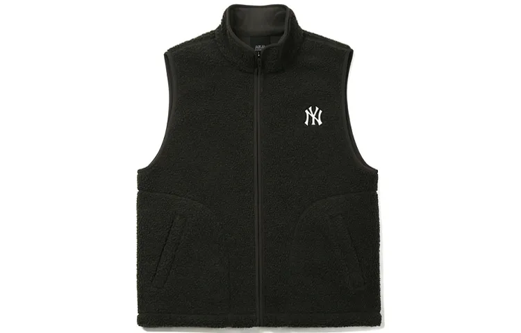 MLB New York Yankees Vests Unisex Black Stand Collar Thickened Other