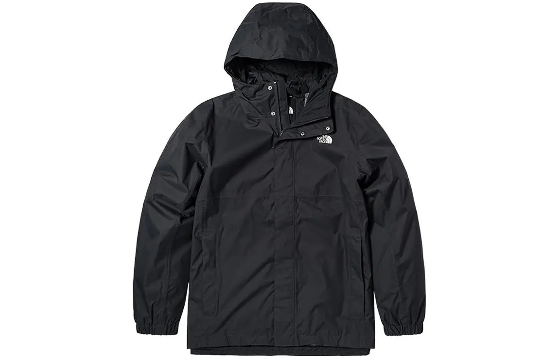 THE NORTH FACE Waterproof, Windproof, And Breathable Windbreaker Jacket Men's Dark Gray