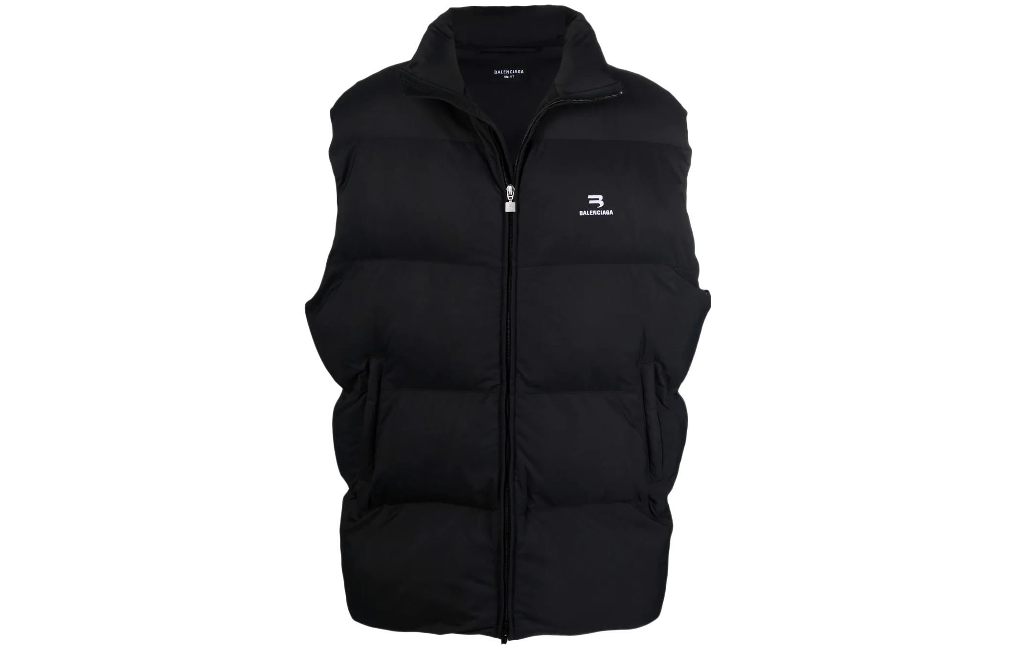 Мужской жилет Balenciaga SS22 Logo (черный)
