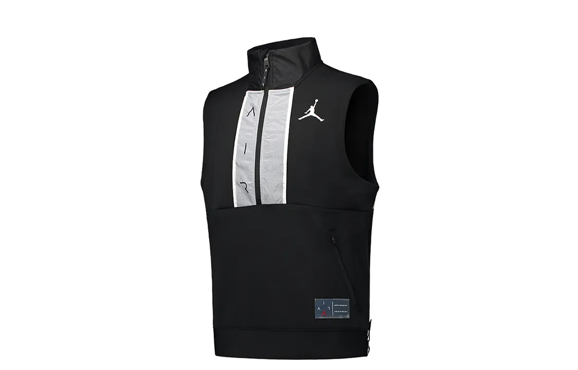 Jordan Air Vests Men's Black Stand Collar Moderate Other