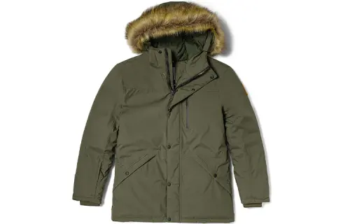 Timberland Down Jackets Men's Army Green Hooded Thickened Other