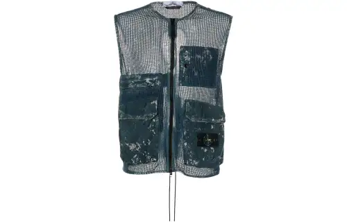 STONE ISLAND Vests Unisex Blue Collarless Moderate Other